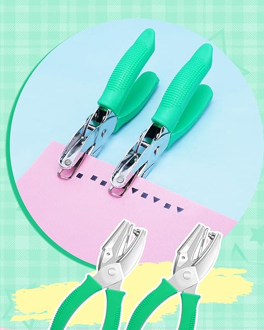 UCEC 1/6" Square Shape Hole Punch Metal Handheld Paper Punches for Crafting, Single Small Square Shape Hole Puncher School Supplies for Scrapbook DIY Craft Paper Tag in Home Office Classroom