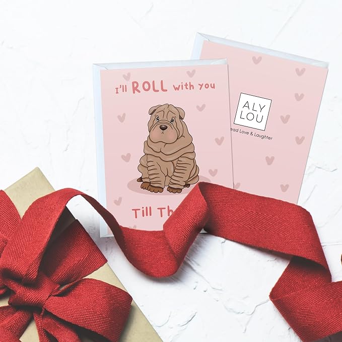 ALY LOU Birthday Card Anniversary Mother's Day Father's Day/Mom Dad/Her Him/Husband Boyfriend/Girlfriend Wife/Greeting Card (I'll Roll With You ...)