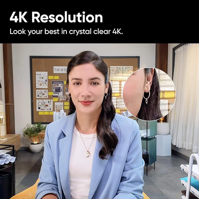 Insta360 Link - PTZ 4K Webcam with 1/2" Sensor, AI Tracking, Gesture Control, HDR, Noise-Canceling Microphones, Specialized Modes, Webcam for Laptop, Live Streaming, Zoom Certified