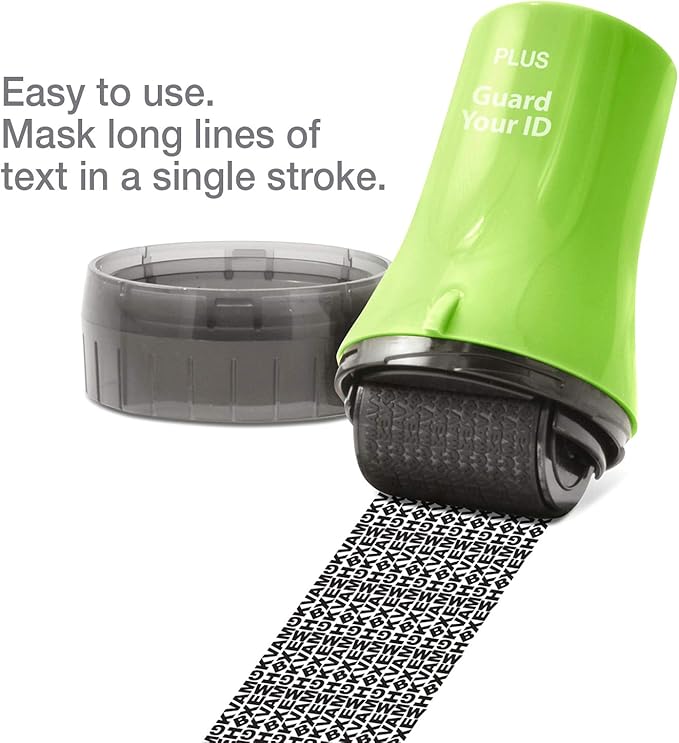 Guard Your ID ADVANCED WIDE Roller Identity Theft Prevention Security Stamp GREEN (38492)
