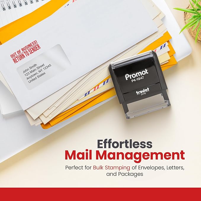 Promot Out of Business Return to Sender - Self Inking Rubber Stamp