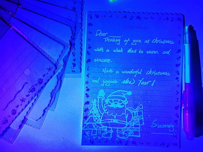 SCStyle Invisible Ink Pen 21Pcs with UV Light Magic Marker for Secret Messages, Writing Information for Birthdays, Easter, Halloween, Christmas Gifts for Students