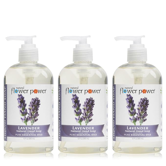 Liquid Hand Soap – Plant-Derived and Bio-Based Formula – Sulfate-Free, pH-Balanced, Vegan 3 Pack – Lavender – 3 x 12 oz