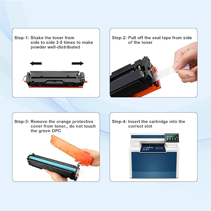 210A Toner Cartridge 4 Pack Replacement for HP 210A Works with HP Color Laser Pro MFP 4301fdw 4301fdn Pro 4201dw 4201dn Printer Ink (Black,Cyan,Yellow,Magenta)