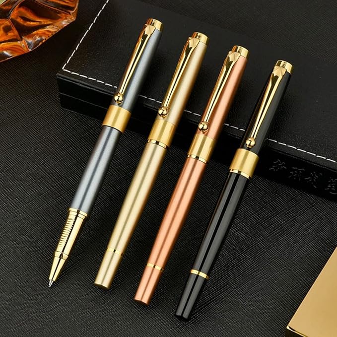 YIVONKA Ballpoint Pen Black Refill,Luxury Ballpoint Line width 0.5mm,Best Ball Pen Gift Set for Men & Women Professional Executive,Office,Nice BallPens Classy Gift Box (2 Blue)