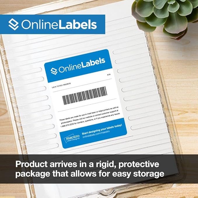 8.5 x 5.5 Half-Sheet Shipping Labels - Permanent, White Matte - for FBA, FedEx, UPS - Pack of 20,000 Labels, 10,000 Sheets - Inkjet/Laser Printers - Online Labels