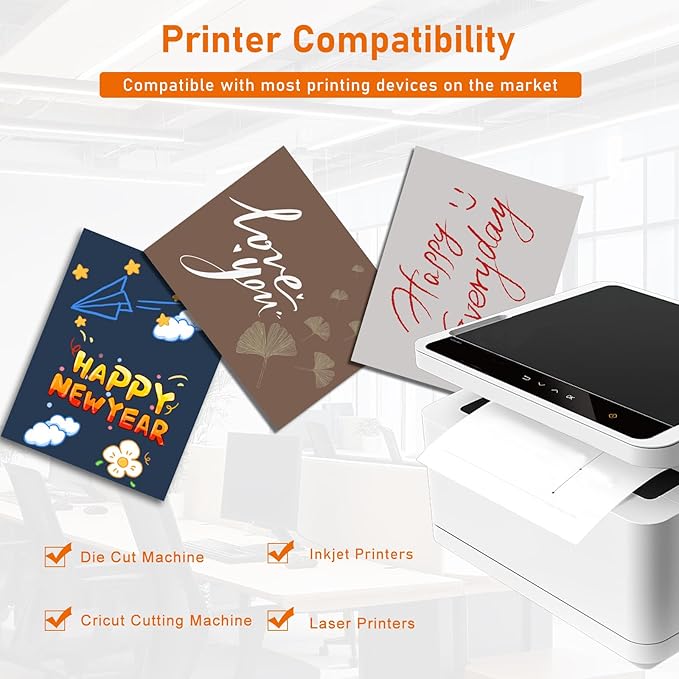 40 Sheets Grey Cardstock 8.5 x 11 Certificate Paper, 75lb Heavyweight Scrapbooking Paper Card Stock for Wedding Invitations, School Crafting, Memus, Business Cards, Graduations