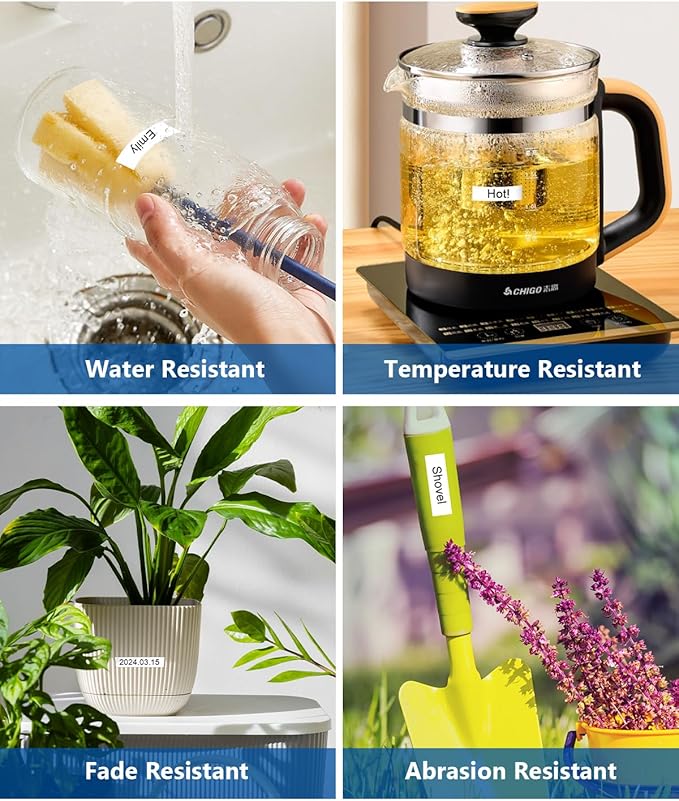 6-Pack 12mm 0.47 Laminated Multi Color Compatible for TZe-231 TZe231 MQ531 MQP35 MQG35 MQL35 MQ835 TZ Tape for P Touch PT-H110 D210 D220 D400, White/Blue/Blue/Green/Sliver/Gold