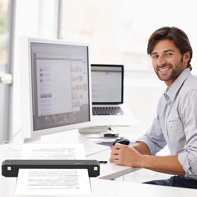 200 Sheets Thermal Printer Paper 8.5 x 11 Inch,Lasting 3 years,US Letter Size Thermal Paper, Compatible with M08F/A40 Thermal Portable Printer, Folded, Continuous Folding