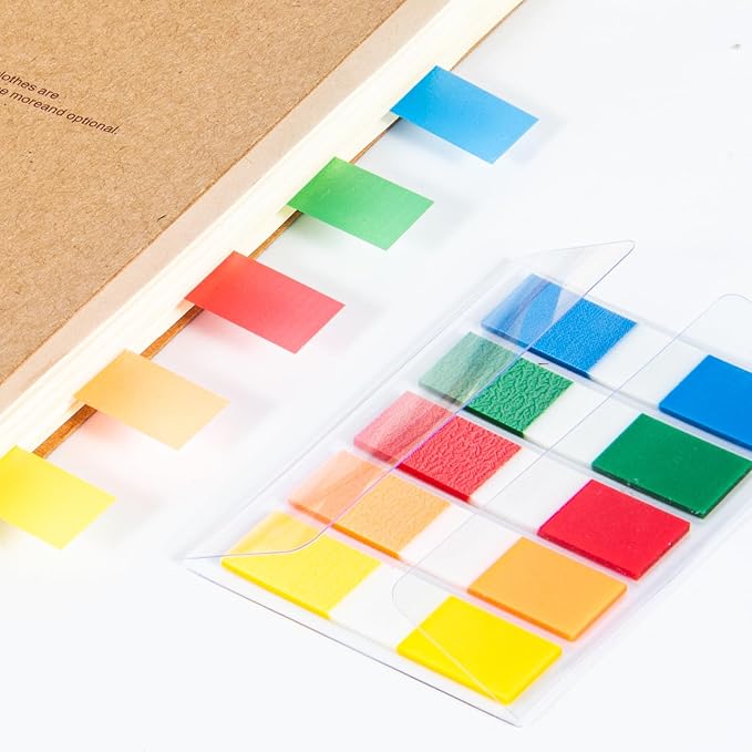 ZTML MS 1400 Pieces Tabs, Morandi Sticky Tabs, Page Markers, Page Tabs for Binders, Colored Book Tabs for Annotating Books, Reading Notes and Classify Files, 26 Sets Book Sticky Tabs for Notebooks