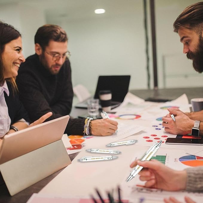 30PCS Inspirational Ballpoint Pen Green Eucalyptus Leaves Ballpoint Pen Employee Appreciation Gift Bulk Motivational Pens Black Ink Pens Set for School Teacher Office Employee Party Favors