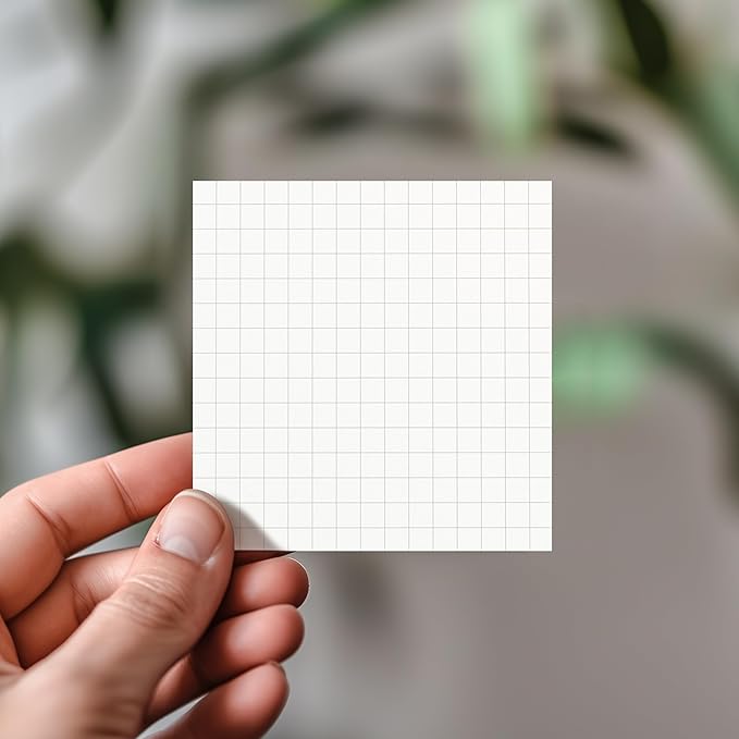 Sticky Notes Graph Paper 12pk | 3x3 Inch Small Self Stick Notepads for Desk and School Supplies