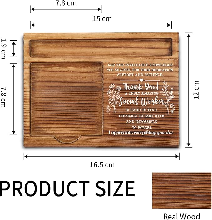 Social Worker Gifts for Women, Men, Social Worker Appreciation Gifts, Thank You Gifts for Social Worker, School Social Worker Office Desk Decor Gifts Self-Stick Note Pad Holders ZSS15