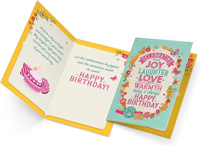 Prime Greetings Birthday Card For Her, Made in America, Eco-Friendly, Thick Card Stock with Premium Envelope 5in x 7.75in, Packaged in Protective Mailer