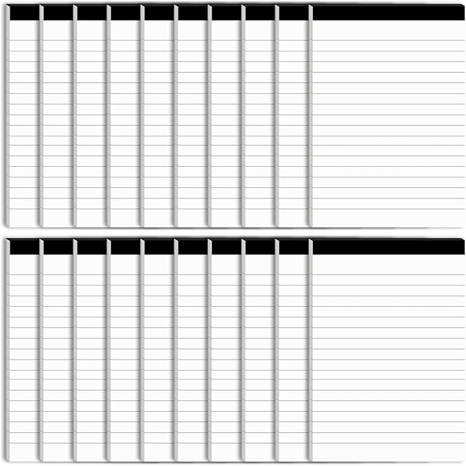 20 Pcs Perforated Note Pads College Ruled - 4" x 6" Inch Writing Notepad for Daily Planning - Perforated Small Notepads with 30 Sheets per Pad - Ruled Papers