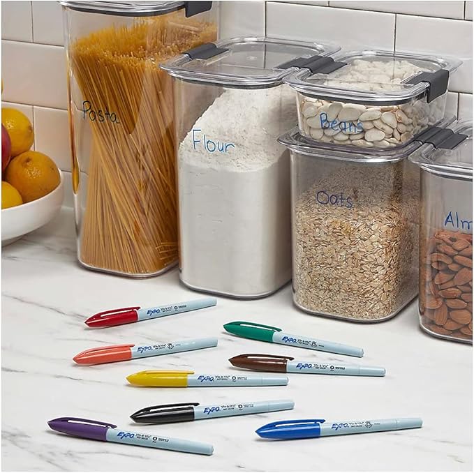 Expo Vis-a-Vis Wet-Erase Marker, Fine Point, 4-Color Set (SAN16074)