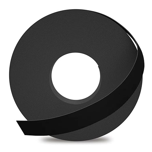 GSCIT Club Black Edge Banding, 3/4 inch x 25ft Melamine Edge Banding with Hot Melt Adhesive Pre-glued Edge Banding Flexible Edging for Plywood Cabinet Furniture