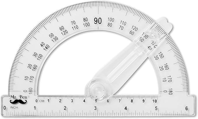 Mr. Pen- Protractor, 6 Inches Protractor with Swing Arm, Pack of 3