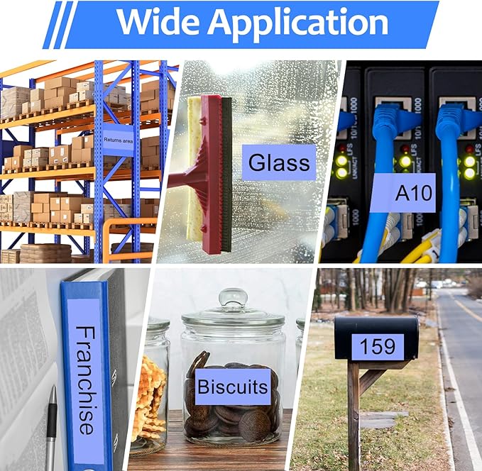 6PK TZe-531 12mm 0.47 Laminated Blue Tape Compatible for Brother P-Touch Label Maker Tape TZ-531 TZe TZ Label Tape TZe531 TZ531 Black on Blue for PT-D210 D220 H110 D200 D400 D600 H100