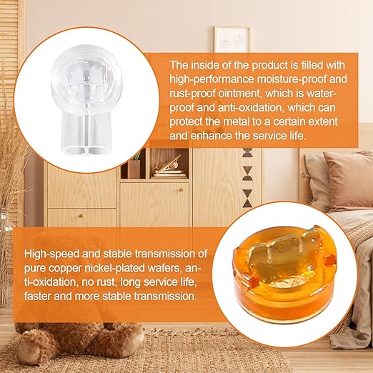 200pcs K1 Telephone Wire Splice Connector Waterproof UY Gel Filled Wire Button Connector Orange Clear Phone Splice Network Cable Terminals