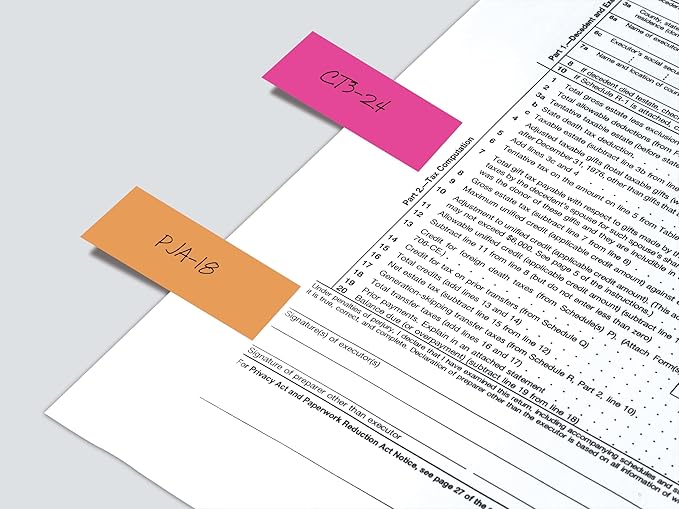 Post-it Page Markers, Assorted Colors, 1 in x 3 in, 50 Sheets/Pad, 4 Pads/Pack (671-4AF)