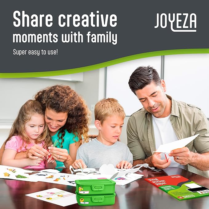 JOYEZA Premium Printable Vinyl Sticker Paper for Inkjet Printer - 40 Sheets Matte White Waterproof, Dries Quickly Vivid Colors, Holds Ink Well- Tear Resistant - Inkjet & Laser Printer