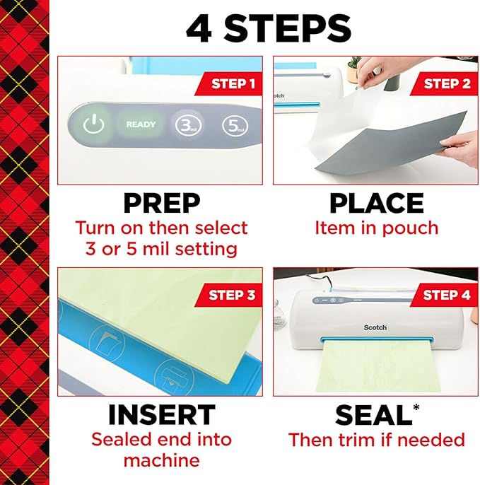 Scotch Thermal Laminating Pouches, 100 Count, Clear, 5 mil., Laminate Homemade Ornaments, Christmas Banners and Gift Tags, Ideal Holiday Supplies, Fits Business Card Sized (2.3 in. × 3.7 in.) Paper