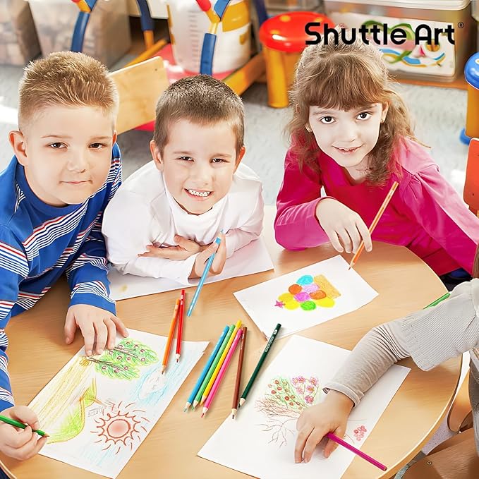Shuttle Art 288 PCS Colored Pencils Bulk, 12 Assorted Colors, Pre-sharpened Colored Pencils for Kids with Sharpeners, Bulk Pack School Supplies for Teachers & Students