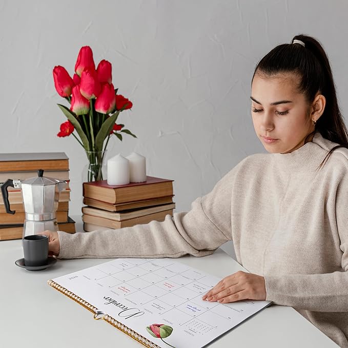 2025 Wall Calendar, Jokotha 18 Monthly Calendar Runs from Jul 2025 to Dec 2026, Home Schooling Planner for Famialy and School, Wirebound,15 x 12 Inches