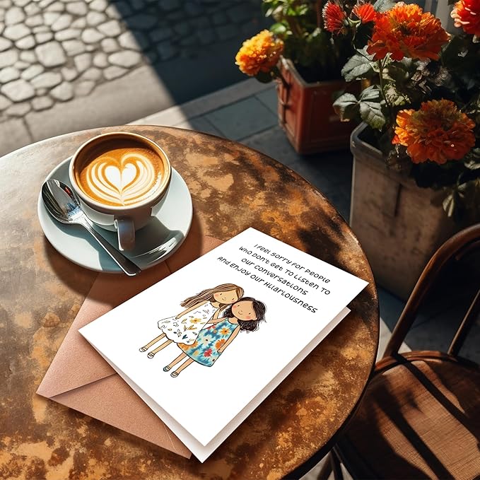 Funny Bestie Sister Birthday Card, Funny Birthday Card for Best Friend, Sister Birthday Card for Her, Best Gift for Her, Friendship Card, Friendship Card, Cute Card