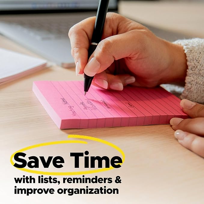 Post-it Notes, 3 in x 5 in, 5 Sticky Notes Pads, 100 Sheets per Pad, Poptimistic Collection, School Supplies and Oﬃce Products, The Original Post-it Note