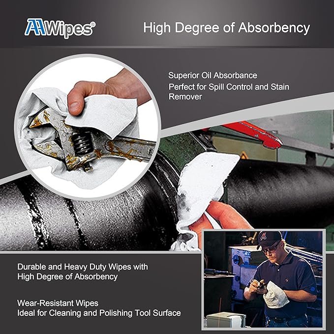 AAwipes Cleanroom Wipes Nonwoven Wipes Cellulose/Polyester Blend (Grade A, 68 Gram, Bag of 300 Pcs) 9" x 9"for Lab, Electronics, Pharmaceutical, Printing and Semiconductor Industries (NW06809)