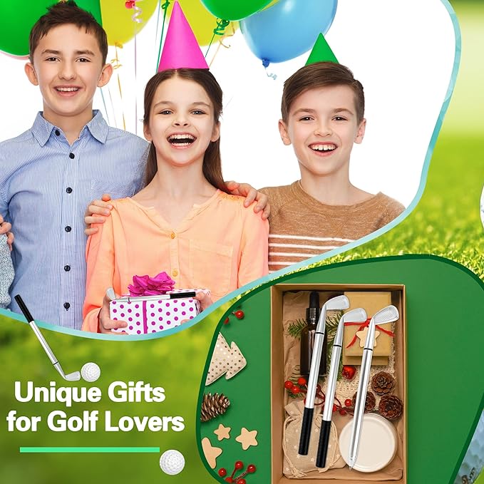 48 Pieces Golf Clubs Pens Golf Ballpoint Pens Golfing Pen Bulk Funny Props for Students Boss School Office Stationery Supplies