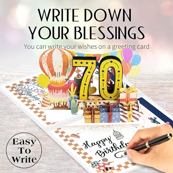 Funny 70th Birthday Card for Women Men, 3D Pop Up 70th Birthday Decorations for Her Him, Happy 70th Birthday Gifts for Grandma Grandpa, Jumbo 70 Year Old Birthday Card, Review of 1955, Classy (8"x10")