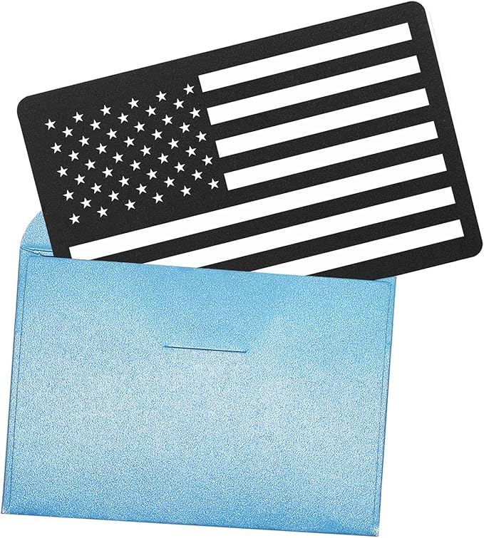 TGCNQ Miranda Warning Card with America Flag - Metal Miranda Rights Card Metal for Police Officers - Police Law Enforcement Accessories