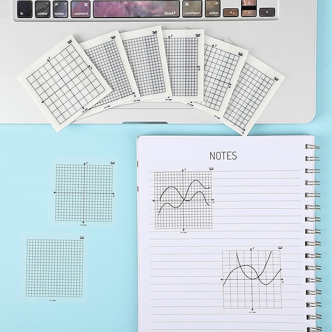 Mr. Pen- Transparent Graph Paper Sticky Notes, 300 Sheets, 3x3 Inch, Graph Sticky Notes, Math Graph Paper, Graphing Sticky Notes, Grid Sticky Notes, Grid Notepad, Mini Graph Paper
