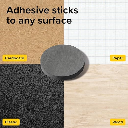 Adhesive Magnets 90 Pack Round and Squares with Adhesive Backing high-Strength and Non-Adhesive, Versatile Magnets Perfect for Home, and Office