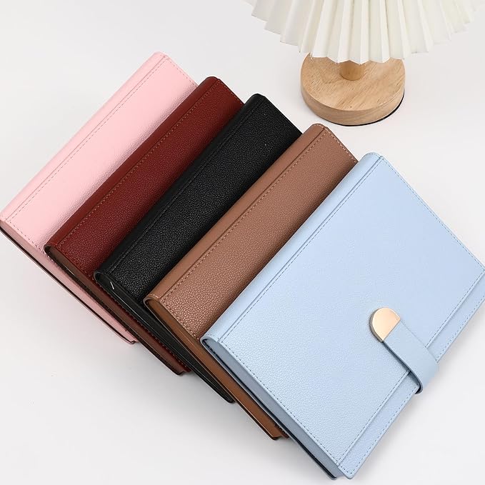 Textured Hardcover Lined Journal for Women Men Magnetic Buckle A5 Leather Journal Notebook with Gift Box 300 Pages 67 lb./100 gsm Paper College Ruled Journaling Notebook for Writing Work School Daily Diary