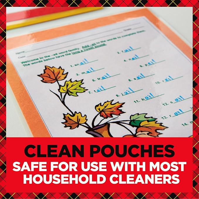 Scotch Thermal Laminating Pouches, 50 Count, Clear, 3 mil., Laminate Homemade Ornaments, Christmas Banners and Gift Tags, Ideal Holiday Supplies, Fits Letter Sized (8.9 in. × 11.4 in.) Paper