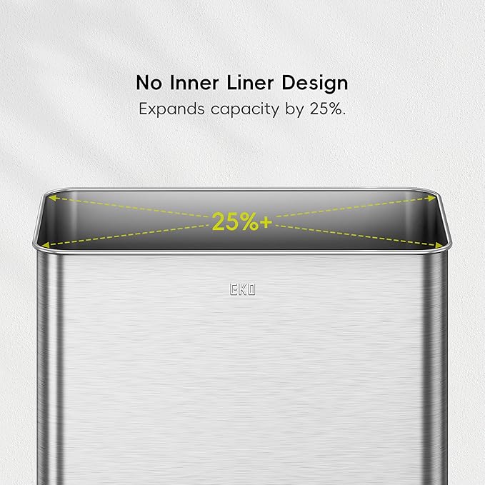 EKO Mirage X 80 Liter / 21.1 Gallons Motion Sensor Trash Can, Automatic Large Kitchen Trash Can Touchless, Stainless Steel