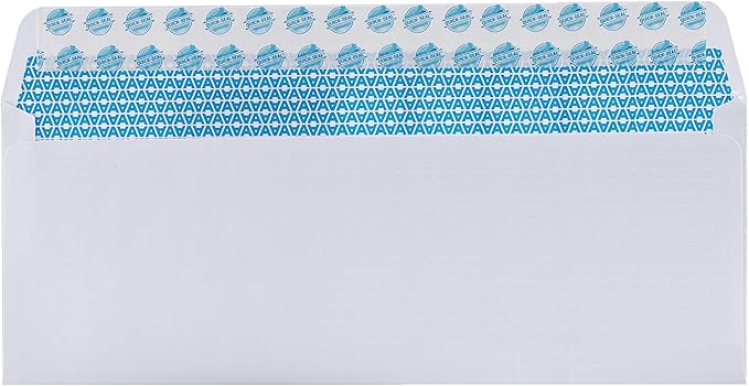 Aimoh #10 Security Self Seal Envelopes – 200 Qty |No Window, EnveGuard, 4⅛ x 9½", White, 24 LB, 200 Count (34100-2)