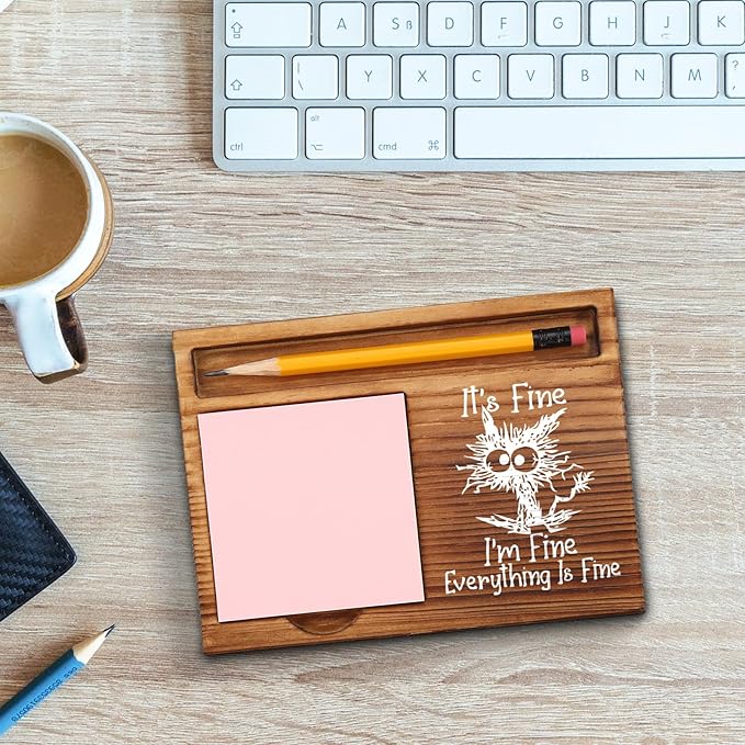 Funny Quotes Office Sticky Note Holder, Cute Humor Sticky Note Holder, Thank You Appreciation Gifts Friends Women Men Coworkers Office Desk Self-Stick Note Pad Holders GSH422