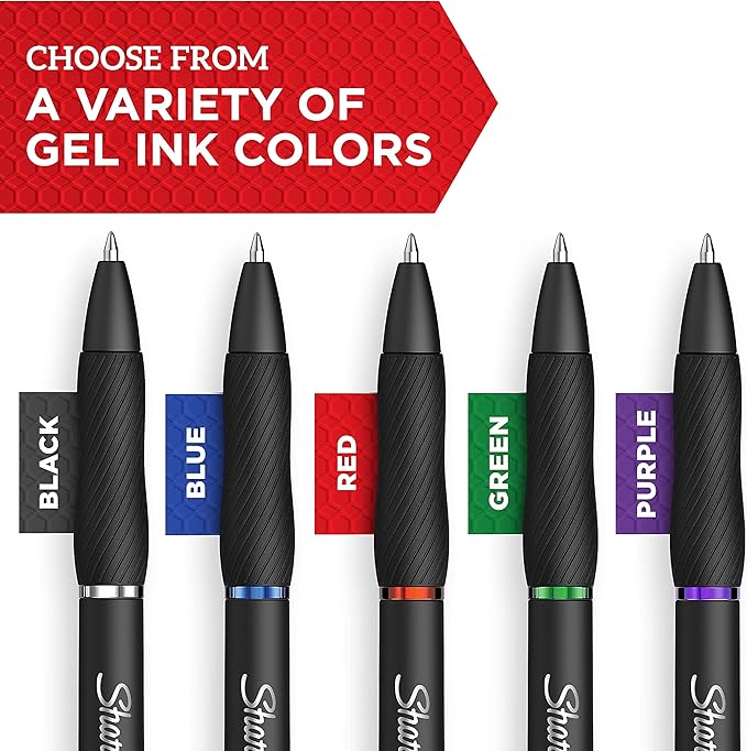 Sharpie S-Gel, Gel Pens, Fine Point (0.5mm), Blue Ink Gel Pen, 12 Count