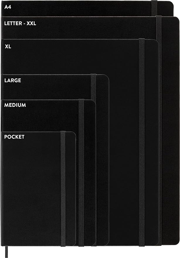 Moleskine Classic Expanded Notebook, Hard Cover, Large (5" x 8.25") Ruled/Lined, Black, 400 Pages