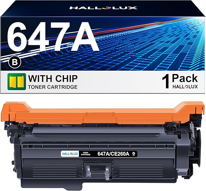 647A CE260A Toner Cartridge Replacement for HP 647A Black Toner Cartridge Works for HP Color Laserjet Enterprise CM4540 MFP, CP5024, CP4525 Series Printer (1 Black Pack)
