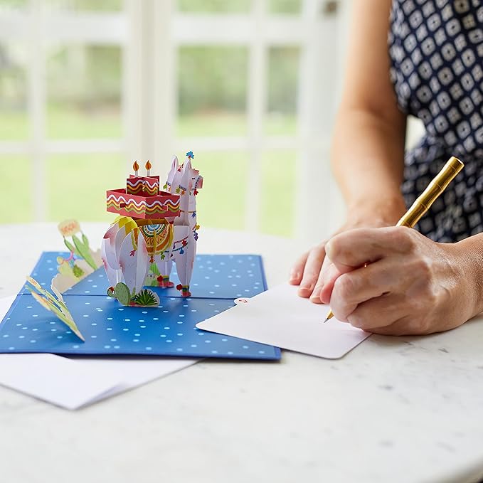 Lovepop Birthday Pop-Up Card for Her, Him, Men, Women - 3D Animal Greeting Cards - Sound The A-Llama - 5" x 7" - Blank Notecard & Envelope Included