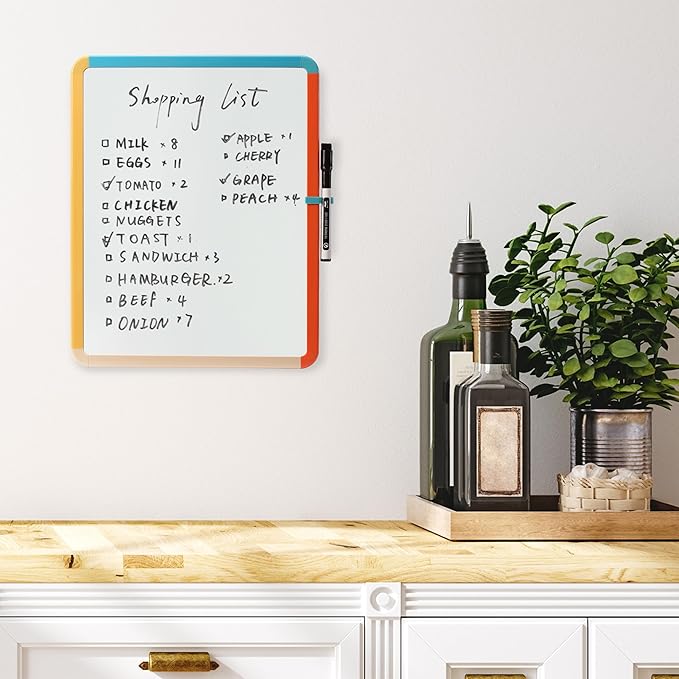 Mr. Pen- Dry Erase Board, 14” x 11” with a Black Dry Erase Marker, Colorful Frame, Small White Board, White Board for Kids, White Board for Students, Small Dry Erase Board, Mini White Board