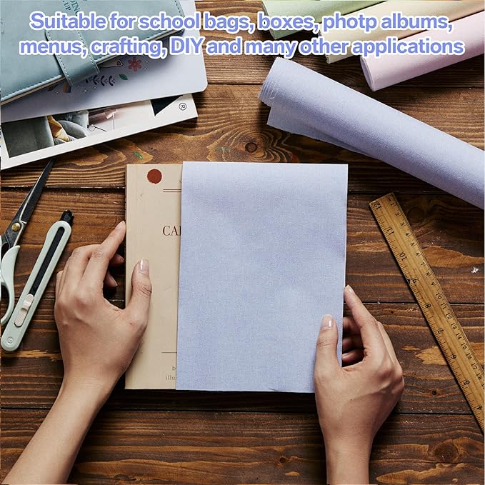 4 Pcs Book Cloth Bookcover Fabric Surface with Paper Backed Book Binding Cloth Fabric Book Cover for Scrapbooking Album DIY Craft Supplies Home, 4 Colors(Morandi Color,40 x 16 Inches)