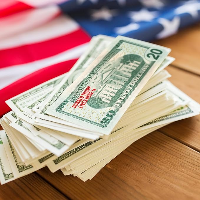 Donald Trump Lives Here Stamp - Self Inking Custom Stamp for Trump 2024 Merchandise, Office Supplies, Election Party Decorations, Fun Novelty Stamp