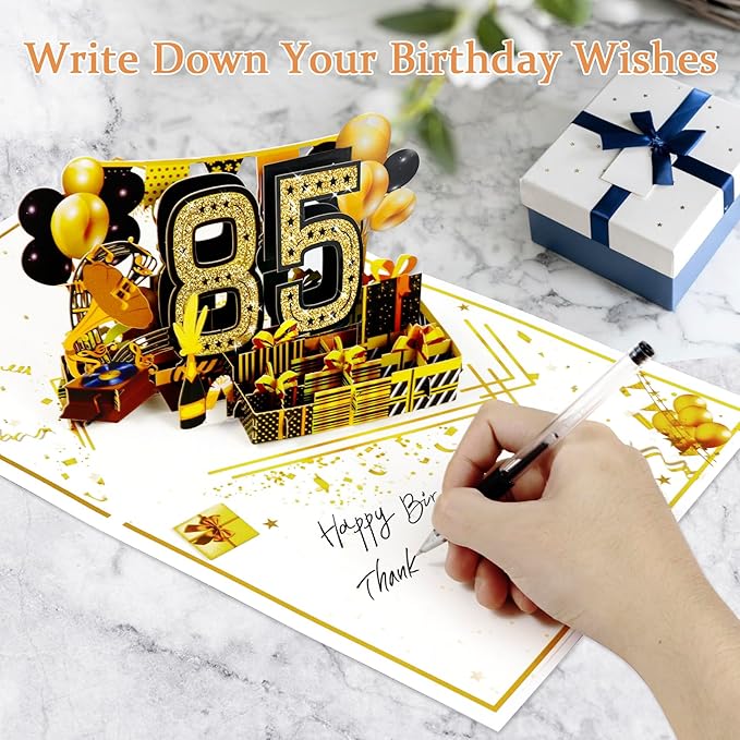 85th Birthday Card for Men Women, Funny 3D Pop Up 85th Birthday Gifts for Grandma Mom Dad, Back In 1940 Happy 85 Year Old Birthday Decorations Cards for Her Him